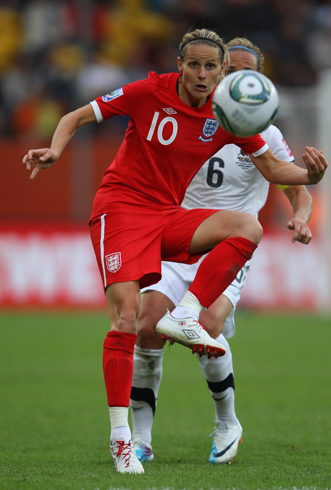 Kelly Smith in action for England against New Zealand at the FIFA Women's World Cup 2011.